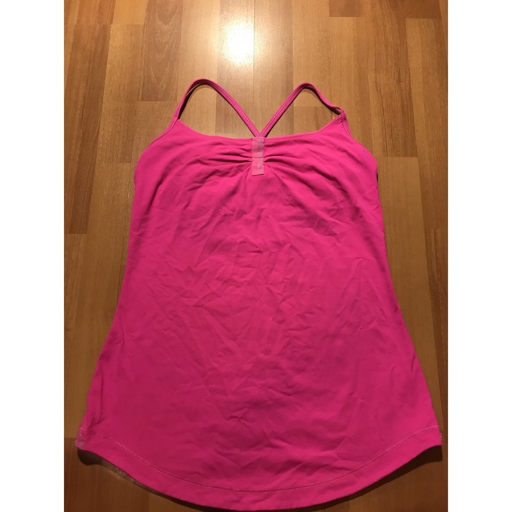 Lululemon Criss Cross Tank Top Women's Size 10? Active Stretch Pink Color Yoga